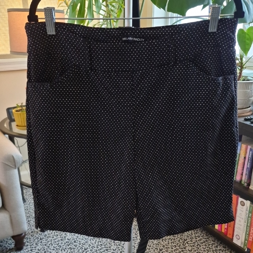Hilary Radley Navy Polka Dot Women's Bermudas